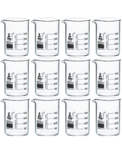 BEAKER, GLASS, BORO 3.3, 50 ML PKG/12 