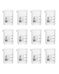 BEAKER, GLASS, BORO 3.3, 100ML, PK 12