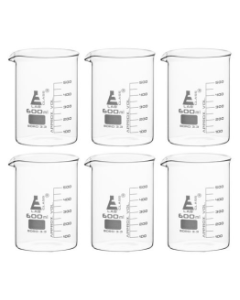 BEAKER, GLASS, BORO 3.3,600ML PKG/6 