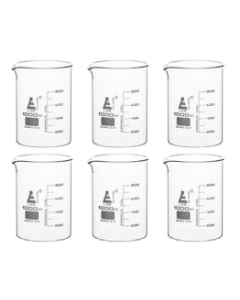 BEAKER, GLASS, BORO 3.3,1000ML PKG/6