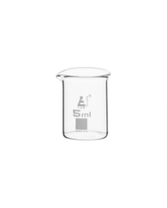 5ml Beaker Low form, with spout made of borosilicate glass, graduated,