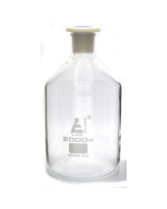 Bottle Reagent, made of borosilicate glass, narrow mouth with acid proof polypropylene stopper 2000ml., socket size 34/35