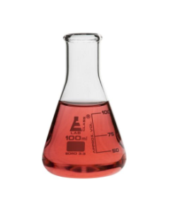 Flask Conical 100ml, narrow neck, borosilicate glass