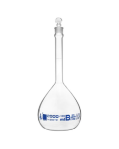 Flasks Volumetric with Glass Stopper Class - B, 2000 ml