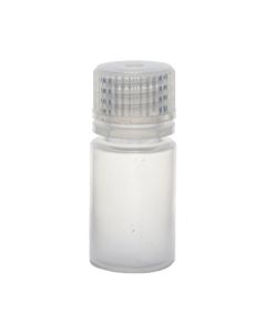 15mL Rigid Plastic Reagent Bottle with Narrow Mouth (0.53" ID) and Screw Cap - Polypropylene - Eisco Labs