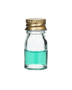 Bijou Bottle, 7ml Capacity, Aluminum Screw Cap, Leak Proof Rubber Liner Seal, Narrow Mouth - Eisco Labs