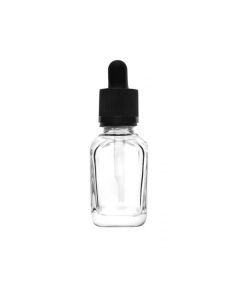 Heavy Duty Barnes Dropping Bottle, 30ml (1oz) - Transparent Soda Glass - 1ml Capacity Glass Dropper - Screw Cap with & Rubber Bulb - Eisco Labs