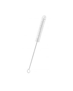 Semi Micro Nylon Cleaning Brush, 7.25" - Twisted Stainless Steel Wire Handle - Ideal for 0.25" - 0.4" Diameter Tubes, Bottles, Cylinders, Flasks, Straws - Eisco Labs