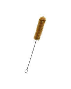 Bristle Cleaning Brush with Fan-Shaped End, 9.25" - Twisted Stainless Steel Wire Handle - Ideal for 1" - 1.2" Diameter Tubes, Bottles, Flasks, Cylinders, Jars, Vases, Cups - Eisco Labs