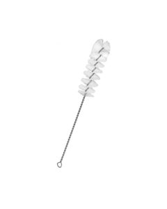 Nylon Cleaning Brush with Fan-Shaped End, 8.75" - Twisted Stainless Steel Wire Handle - Ideal for 1" - 1.2" Diameter Tubes, Bottles, Flasks, Cylinders, Jars, Vases, Cups - Eisco Labs