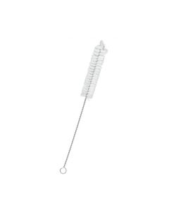 Bristle Cleaning Brush with Fan-Shaped End, 9" - Twisted Stainless Steel Wire Handle - Ideal for 0.6" - 0.8" Diameter Tubes, Bottles, Flasks, Cylinders, Jars, Vases, Cups - Eisco Labs