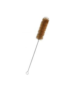 Bristle Cleaning Brush with Fan-Shaped End, 11.25" - Twisted Stainless Steel Wire Handle - Ideal for 1.2" - 1.4" Diameter Tubes, Bottles, Flasks, Cylinders, Jars, Vases, Cups - Eisco Labs