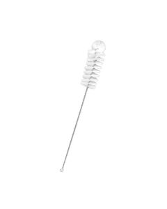 Nylon Cleaning Brush with Fan-Shaped End, 12.25" - Twisted Stainless Steel Wire Handle - Ideal for 1.2" - 1.4" Diameter Tubes, Bottles, Flasks, Cylinders, Jars, Vases, Cups - Eisco Labs