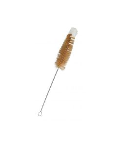Tapered Bristle Cleaning Brush with Cotton Yarn Tip, 9" - Twisted Stainless Steel Wire Handle - Ideal for 0.6" - 1" Diameter Test Tubes, Bottles, Flasks, Cylinders, Jars, Vases, Cups - Eisco Labs