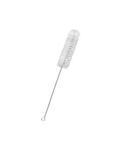 Nylon Cleaning Brush with Fan-Shaped End, 15" - Twisted Stainless Steel Wire Handle - Ideal for 1.6" - 2" Diameter Glassware, Beakers, Test Tubes, Cylinders, Flasks, Cups, Jars, Vases - Eisco Labs