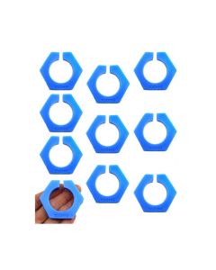 10PK Cylinder Protectors, Fits 100mL Graduated Cylinders - Hexagonal ABS Shape, Plastic - Pack of 10 Protectors - Eisco Labs