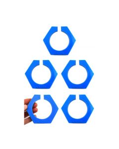 5PK Cylinder Protectors, Fits 500mL Graduated Cylinders - Hexagonal ABS Shape, Plastic - Pack of 5 Protectors - Eisco Labs