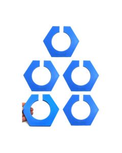 5PK Cylinder Protectors, Fits 1000ml Measuring Cylinders - Hexagonal ABS Shape, Plastic - Pack of 5 Protectors - Eisco Labs