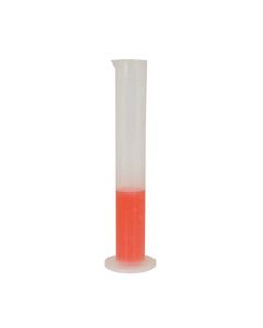 Graduated Cylinder, 250mL - Polypropylene, Round Base - 2.0mL Raised Graduations - Eisco Labs