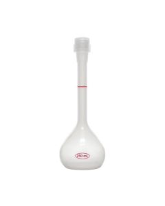 Volumetric Flask, 250ml - Polypropylene, with Screw Cap - Autoclavable - Eisco Labs