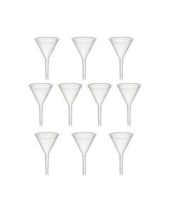 10PK Filter Funnels, 2" - Polyethylene Plastic - Resistant to Acids & Alkalis - Great for Laboratory, Classroom or Home Use - Eisco Labs