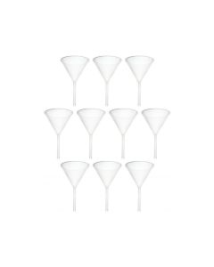 10PK Filter Funnels, 3.6" - Polyethylene Plastic - Resistant to Acids & Alkalis - Great for Laboratory, Classroom or Home Use - Eisco Labs