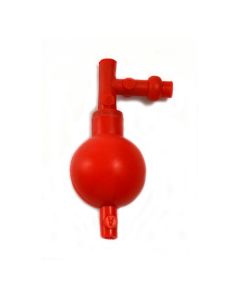 Pipette Filler, Silicon Bulb - 54mm Dia. Three Pinch Valves - Suitable for Noxious Solutions - Eisco Labs