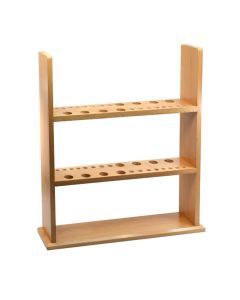 Wooden Pipette Rack - Holds 24 Pipettes Vertically - 16.25" Tall, 15.5" Wide - Polished Wood Construction - Eisco Labs