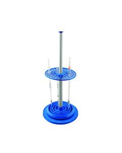 Rotary Pipette Stand, Holds 94 Pipettes Vertically - Open Bottom for Easy Draining - Eisco Labs