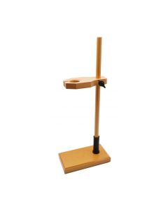 Adjustable Funnel Stand, Polished Wood, 1.5" Hole Diameter, 17" Tall - Eisco Labs