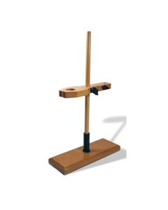 Eisco Labs Funnel and Burette Combined Stand, Polished Wood