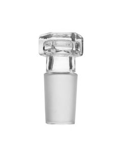 Hollow Stopper, Hexagonal - 24/29 Cone - Flat End - Borosilicate Glass - Eisco Labs