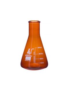 Flask Erlenmeyer narrow neck AMBER 250ml