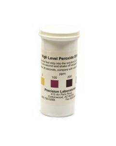 Eisco Labs High Level Peroxide Test Strips, 0 - 400ppm, Vial of 50