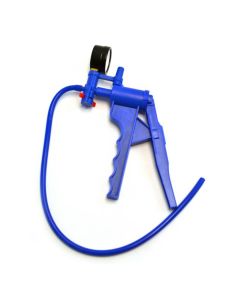 Blue Handheld Vacuum Pump with Gauge and 19.5" Tube - Eisco Labs