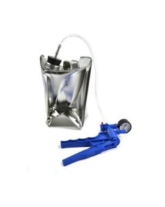 Eisco Labs Collapsable Metal Can Demonstration Kit for Demonstrating Ideal Gas Law -Includes Vacuum Hand Pump, Stopper and Hose Fitting