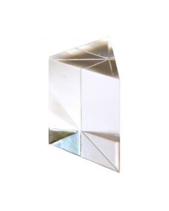 Right Angled Prism, 2.9" (74mm) Length, 2" (50mm) Hypotenuse - Triangular, 90x45x45 Degree Angles - Polished Acrylic - Excellent for Physics, Light Refraction & Wavelength Experiments, Photography - Eisco Labs