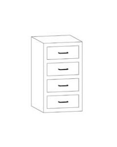 Hann FD-1 Modular Steel Base Cabinet With Four Drawers 18 x 21