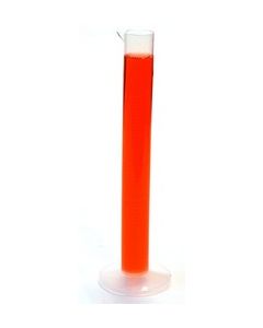 Graduated Cylinder, 25mL - Polypropylene, Round Base - 1.0mL Raised Graduations - Eisco Labs