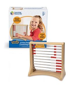Learning Resources 10-Row Rekenrek Counting Frame, Abacus for Kids, Counting Toy for Kids, Math, Homeschool