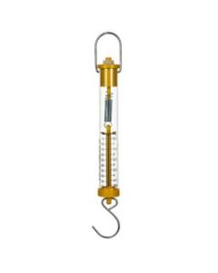 Eisco Labs Newton Force Meter Spring Scale - Max Capacity 50N, 5Kg, Dual Scale Labeled