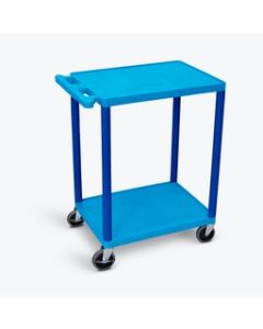 Utility Cart - Two Shelves Structural Foam Plastic - Blue