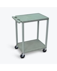 Utility Cart - Two Shelves Structural Foam Plastic - Silver