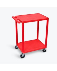 Utility Cart - Two Shelves Structural Foam Plastic - Red