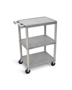 Utility Cart - 3 Shelves Structural Foam Plastic - Silver1