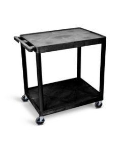 Utility Cart - Two Shelves Structural Foam Plastic - Black