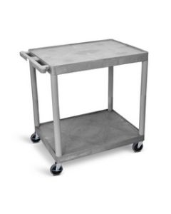 Utility Cart - Two Shelves Structural Foam Plastic - Silver1