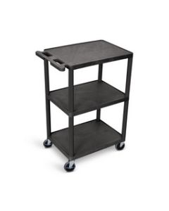 Utility Cart - 3 Shelves Structural Foam Plastic - Black2