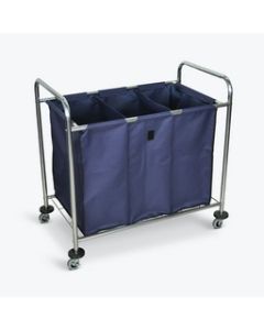 Industrial Laundry Cart - Divided Canvas Bag