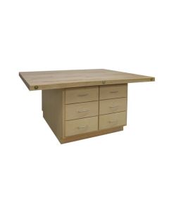 Hann LCB-30-4V Six Drawer Four Station Workbench With Vises 54 x 64